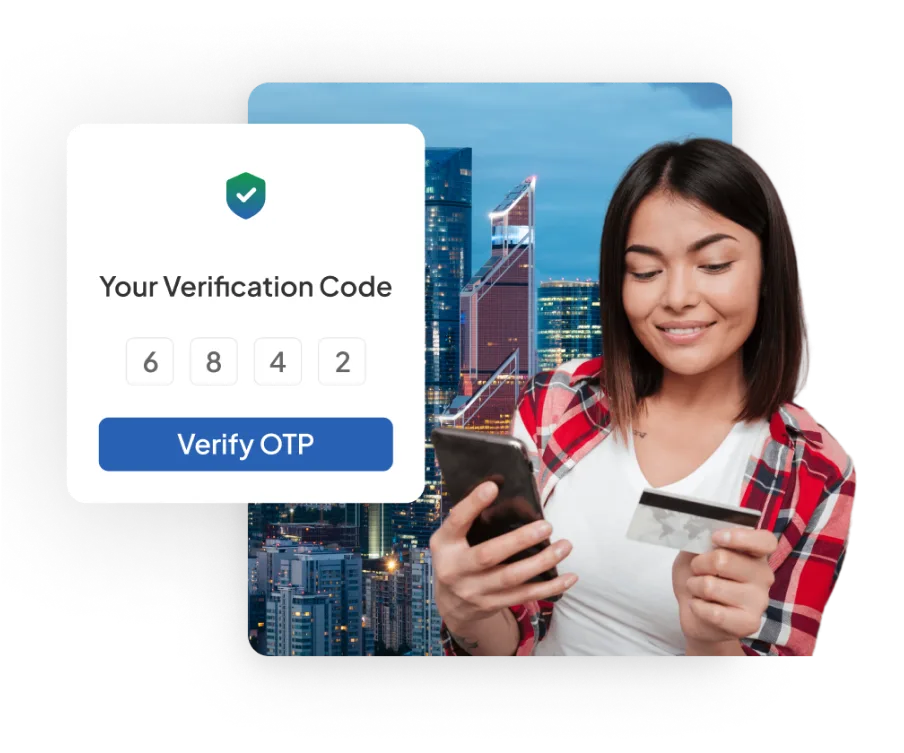 OTP verification code delivered via SMS