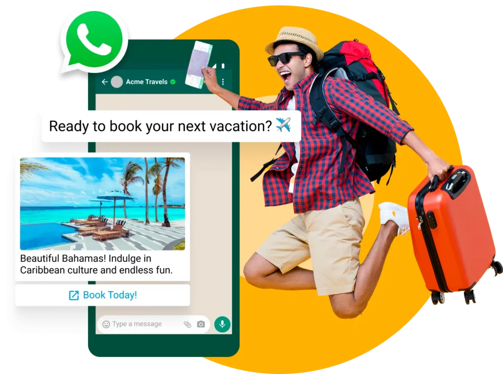 WhatsApp API for travel and hospitality booking